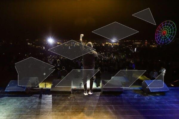 Tamer Hosny performing on stage 2