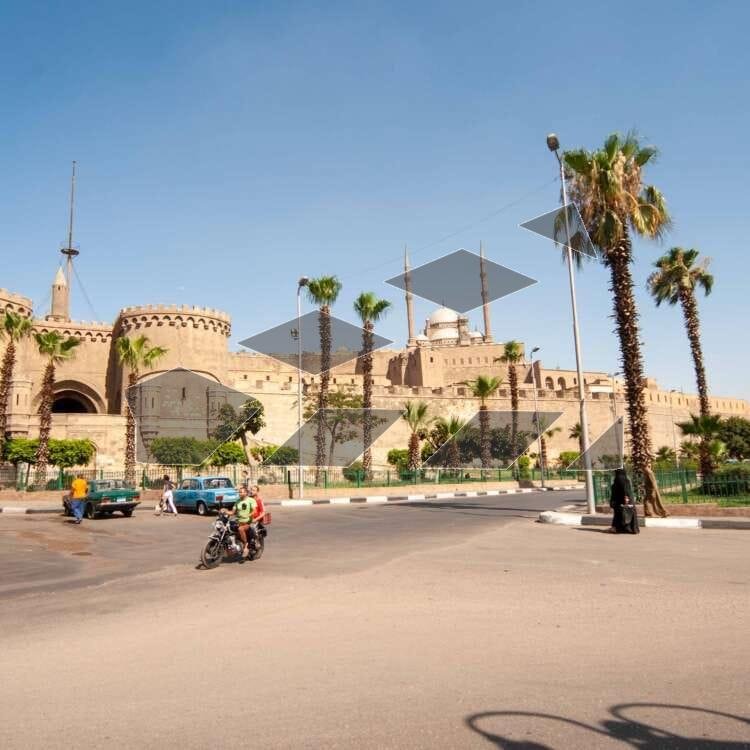A daytime view of the Citadel of Saladin in Cairo