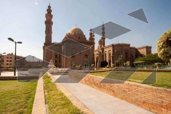 A stunning view of Sultan Hassan Mosque alongside Al-Rifai Mosque in Cairo, Egypt