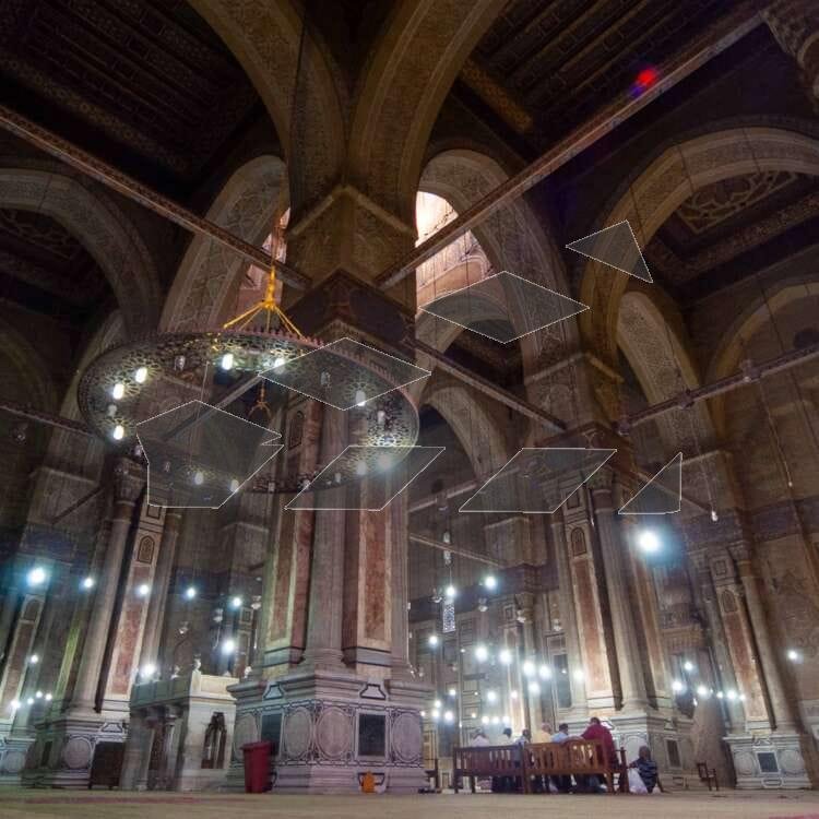 An interior view of the Mosque of Al-Rifai