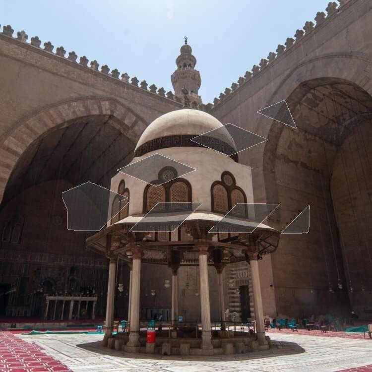 Interior of Sultan Hassan Mosque in Cairo
