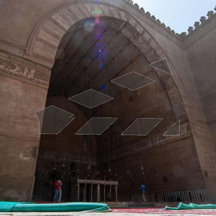 Interior of Sultan Hassan Mosque in Cairo