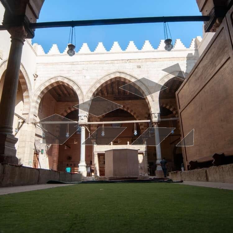 Interior of Sultan Hassan Mosque in Cairo