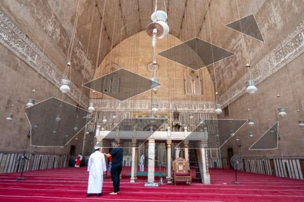 Interior of Sultan Hassan Mosque in Cairo
