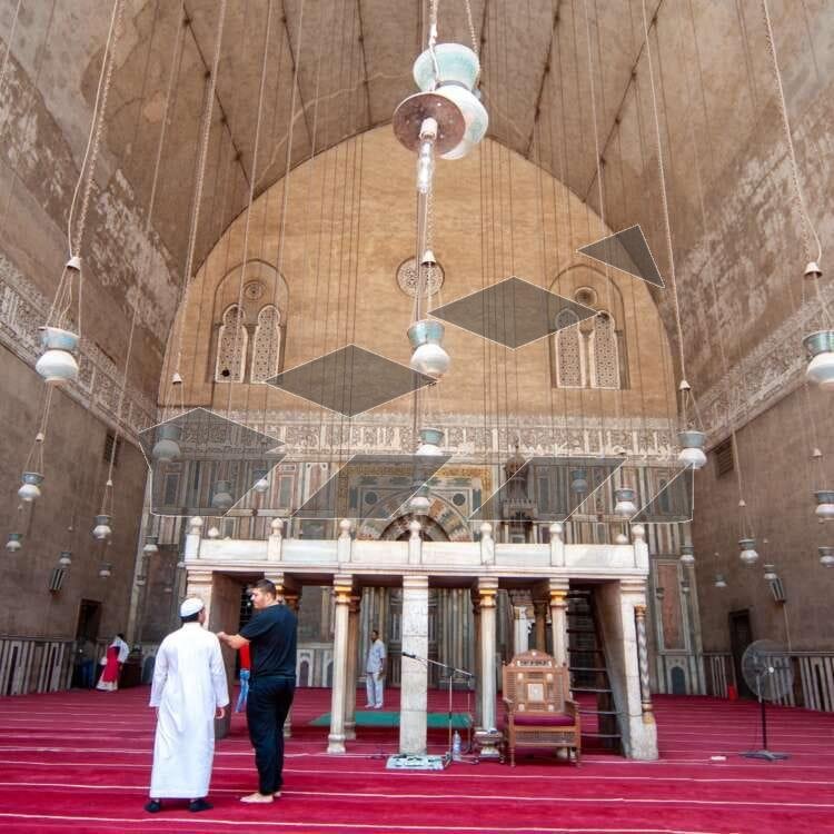 Interior of Sultan Hassan Mosque in Cairo