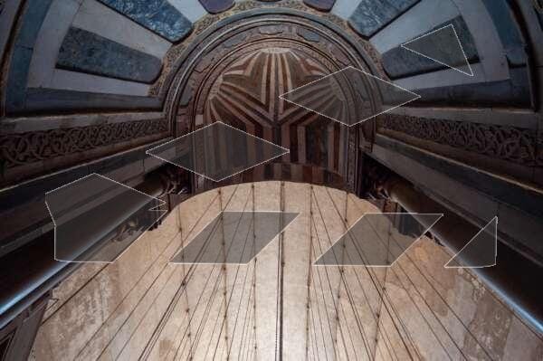 Interior of Sultan Hassan Mosque in Cairo