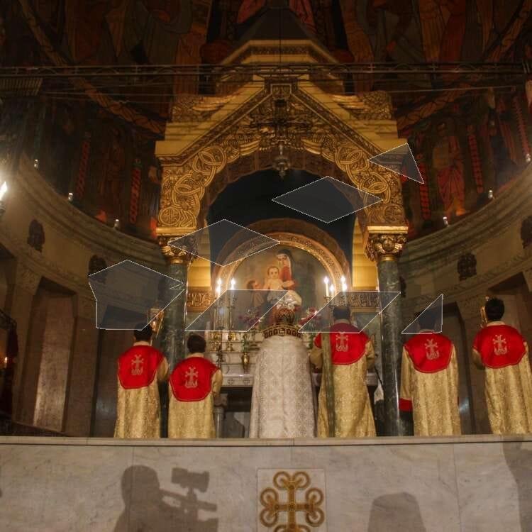 Coptic Christian Ceremony Inside a Church in Egypt