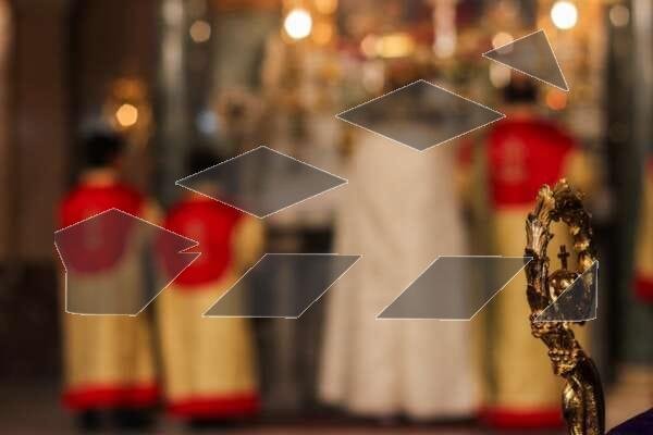Coptic Christian Ceremony Inside a Church in Egypt