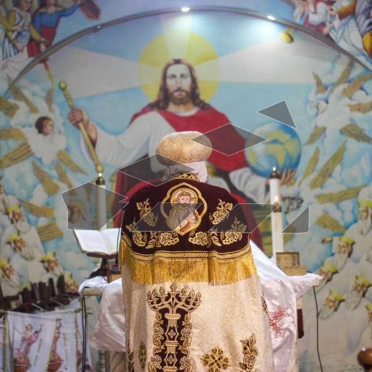 Coptic Christian Ceremony Inside a Church in Egypt