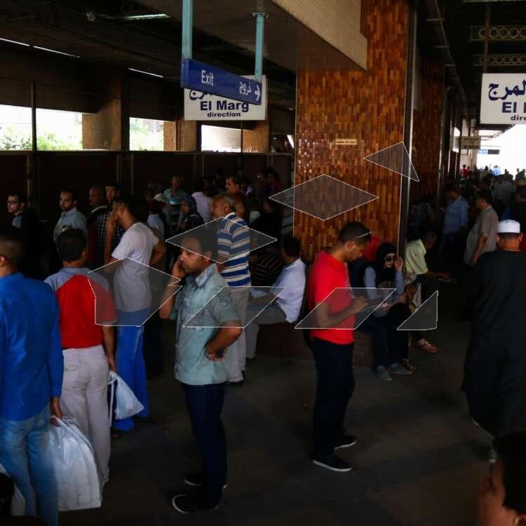 Crowded Metro Platform in Cairo