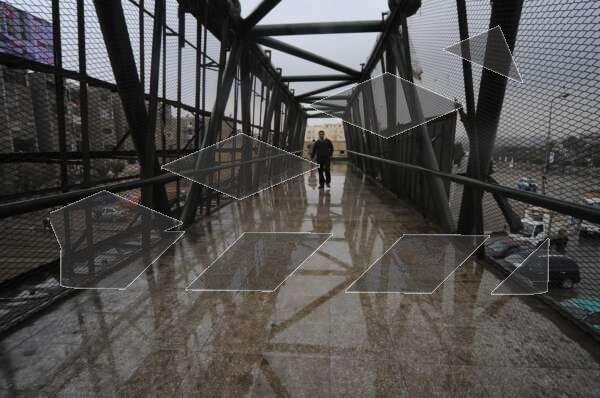 Winter View from a Pedestrian Bridge in Cairo