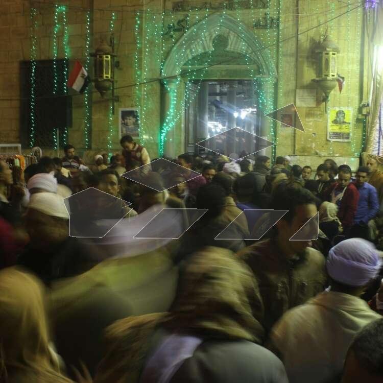 General View of Al-Hussein Mawlid in Front of the Mosque – Cairo, Egypt