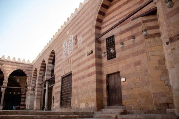 Side View of the Blue Mosque (Amir Aqsunqur Mosque) in Cairo