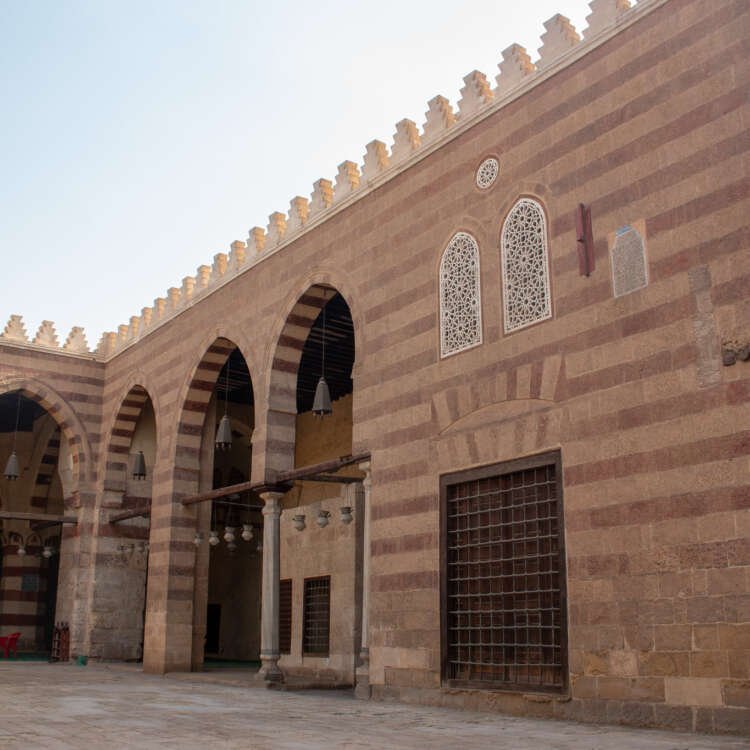 Side View of the Blue Mosque (Amir Aqsunqur Mosque) in Cairo