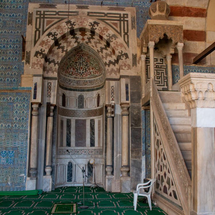 Minbar of the Blue Mosque (Amir Aqsunqur Mosque) in Cairo