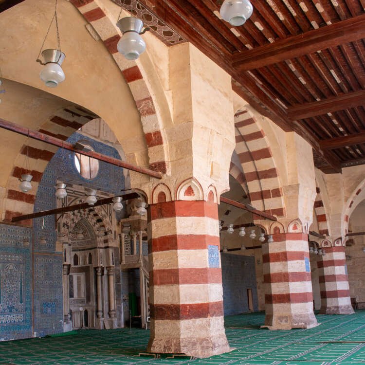 Blue-Tiled Wall of the Blue Mosque (Amir Aqsunqur Mosque) in Cairo