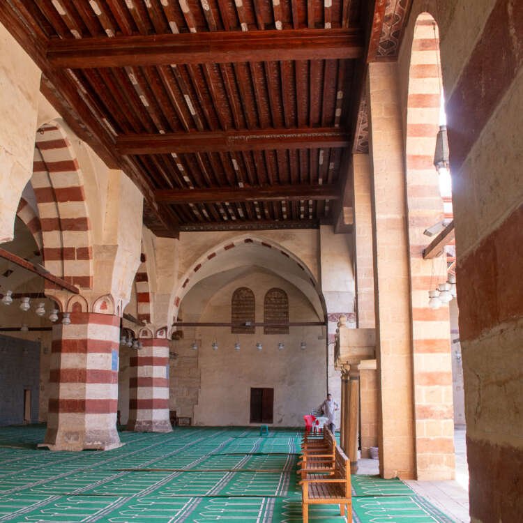 Side View of the Blue Mosque (Amir Aqsunqur Mosque) in Cairo