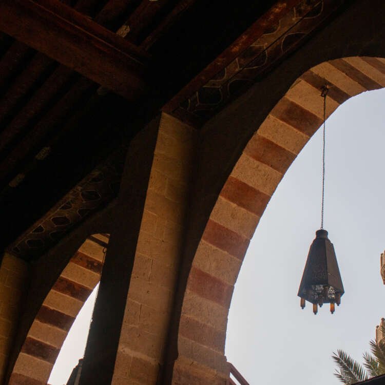 Side View of the Blue Mosque (Amir Aqsunqur Mosque) in Cairo