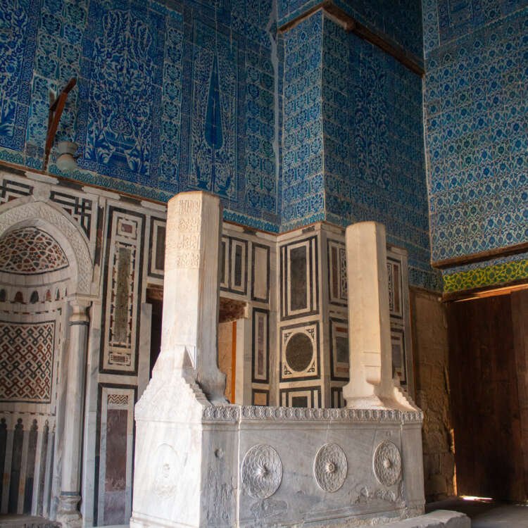 Shrine inside the Blue Mosque (Amir Aqsunqur Mosque) in Cairo