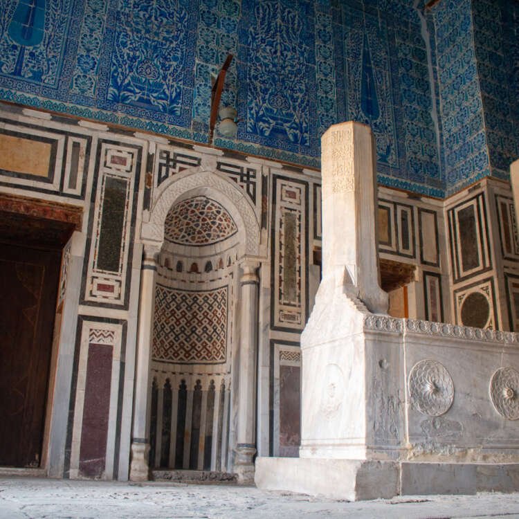 Shrine inside the Blue Mosque (Amir Aqsunqur Mosque) in Cairo