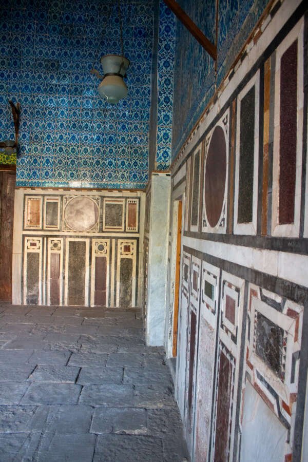 Blue-Tiled Wall of the Blue Mosque (Amir Aqsunqur Mosque) in Cairo