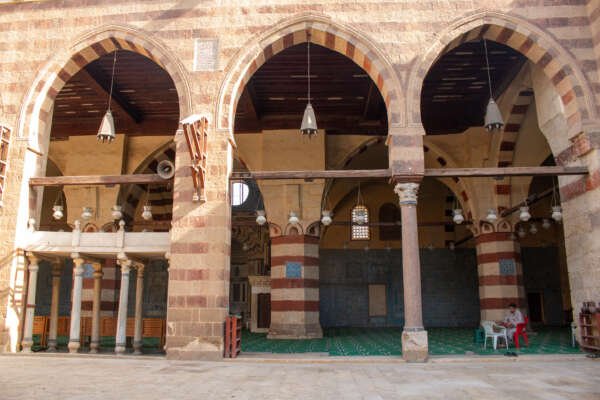 Side View of the Blue Mosque (Amir Aqsunqur Mosque) in Cairo
