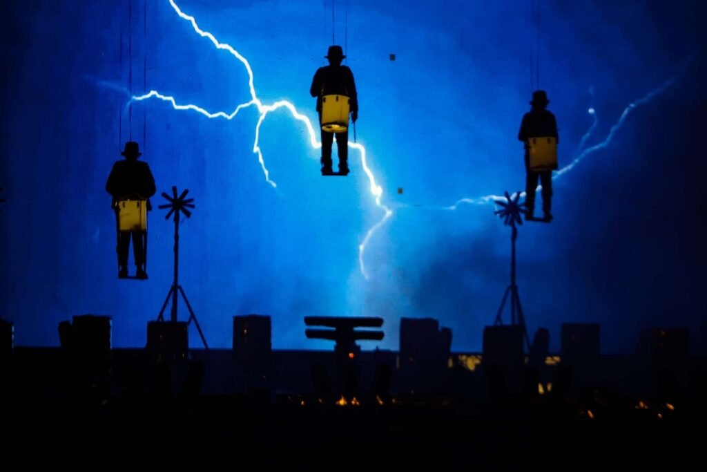 People performing music on stage