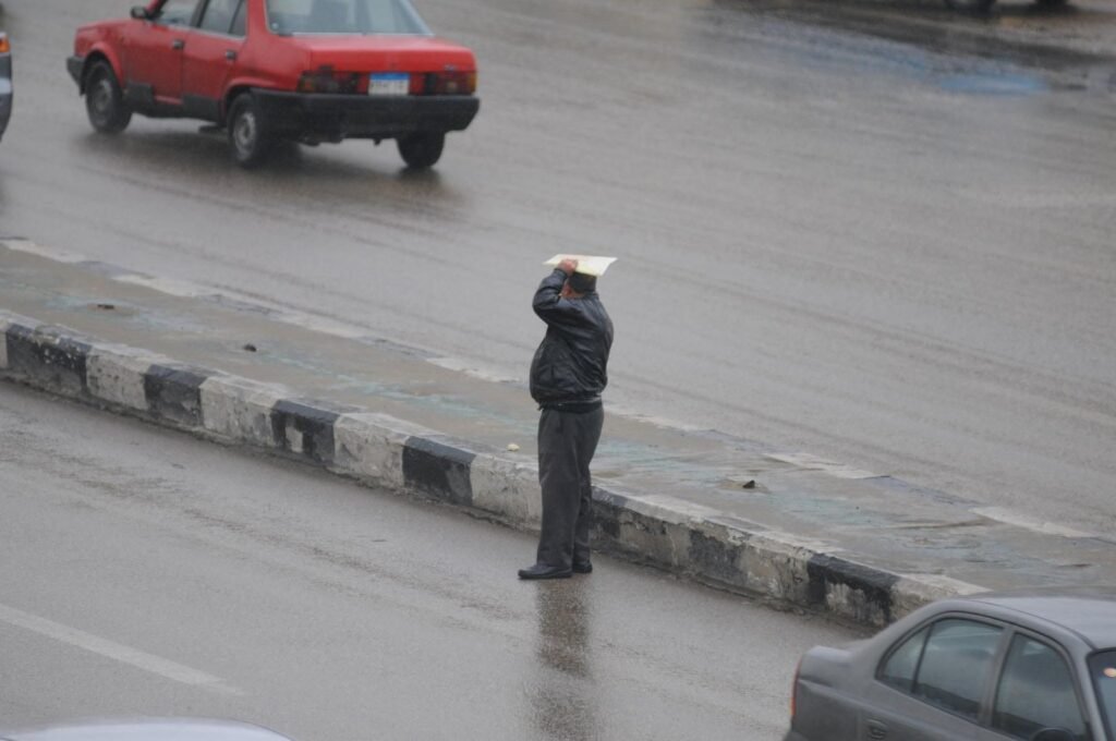 Street in Cairo on a Rainy Winter Day 3