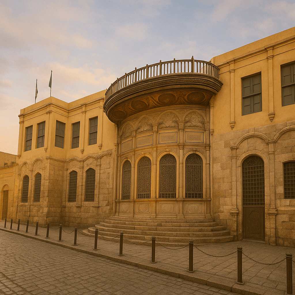 
									An impressive display of architectural heritage along Al-Muizz Street in Cairo – Empty Daylight AI Generated