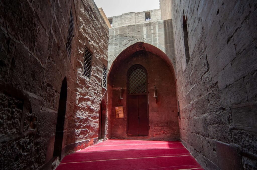 
									Interior of Sultan Hassan Mosque in Cairo