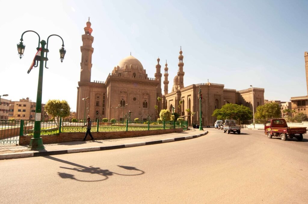 A stunning view of Sultan Hassan Mosque alongside Al-Rifai Mosque in Cairo, Egypt 2