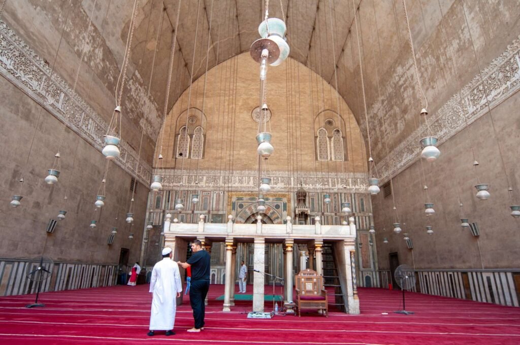 
									Interior of Sultan Hassan Mosque in Cairo