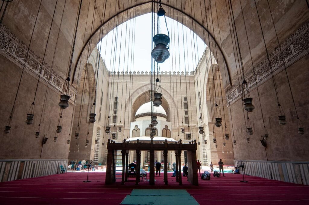 
									Interior of Sultan Hassan Mosque in Cairo