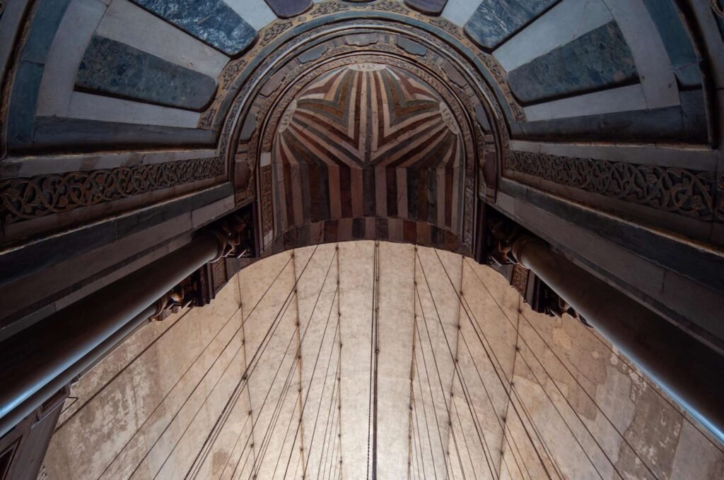 
									Interior of Sultan Hassan Mosque in Cairo