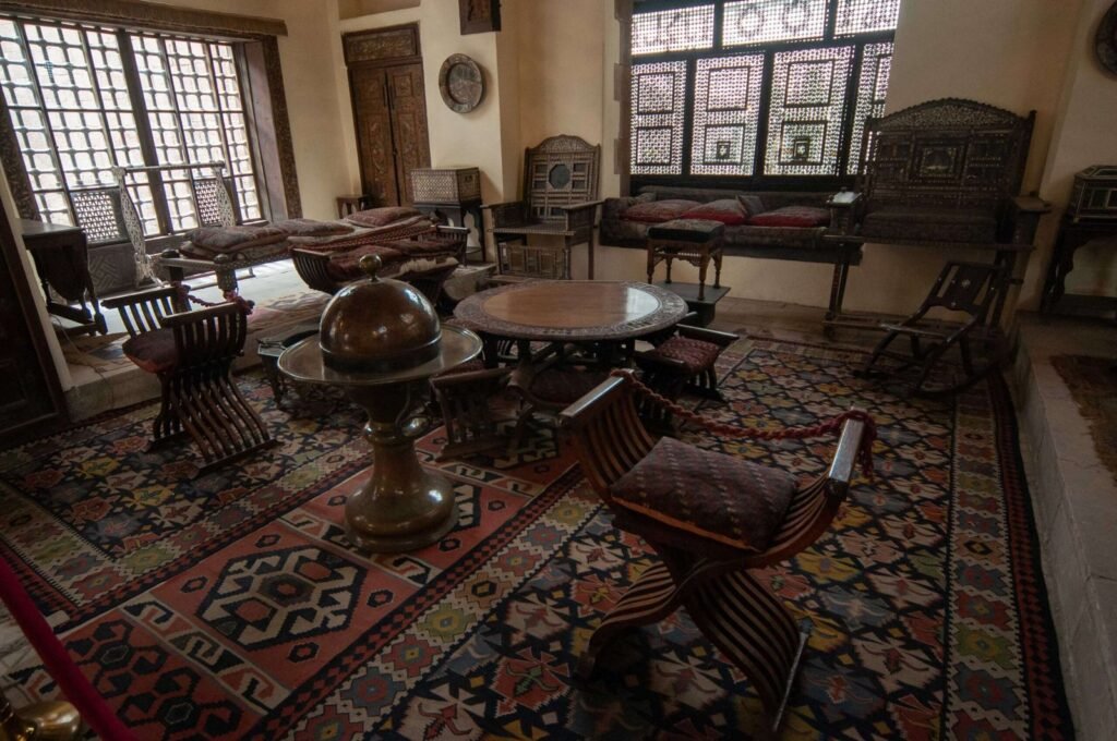 Interior view of a historic room inside the Gayer-Anderson Museum in Old Cairo, Egypt 3