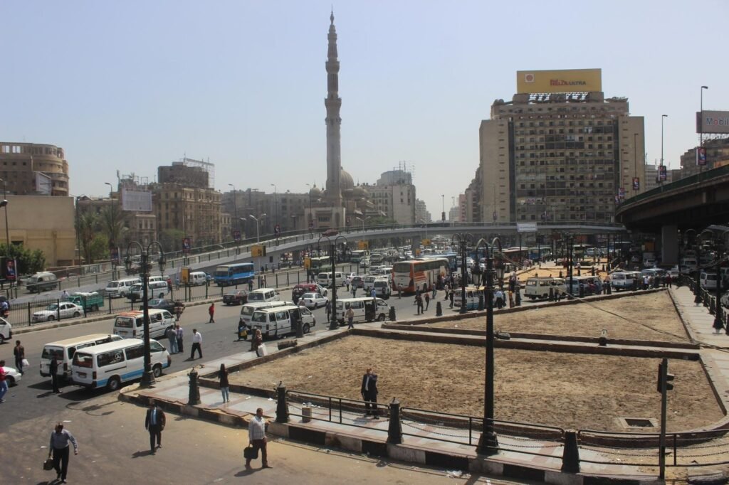 Traffic Congestion in Ramses Square Cairo 2014