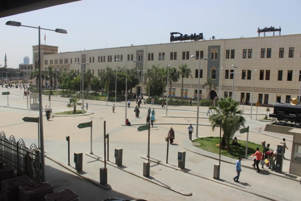 Ramses Train Station Cairo Egypt City Plaza Daylight Scene