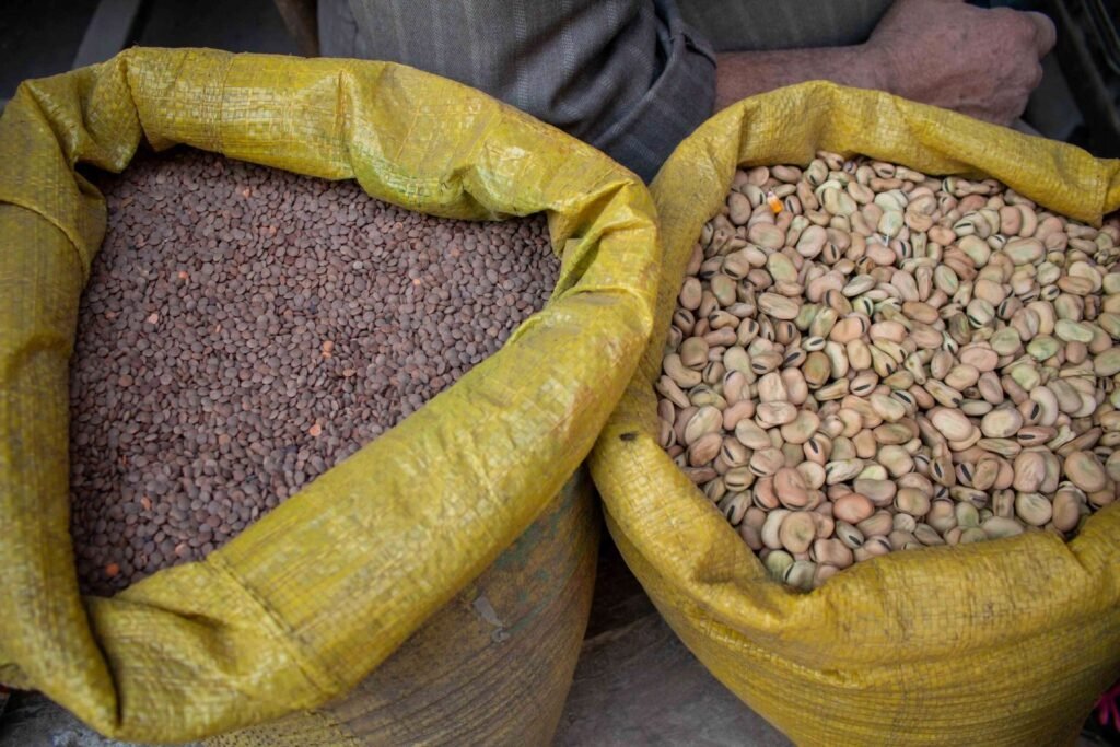 Market Stall with Lentils and Seeds – Al-Ashraf Street, Cairo 2017