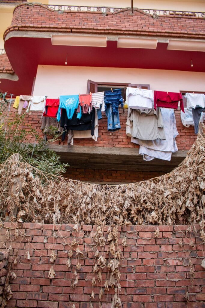 Contrast of Old and New Houses in Egypt