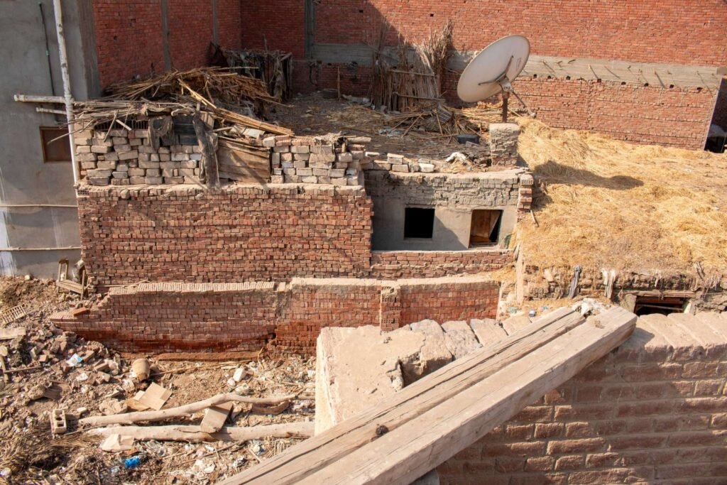 Traditional Mud-Brick Houses in Old Egyptian Villages