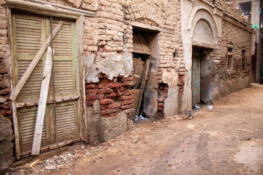 Traditional Mud-Brick Houses in Old Egyptian Villages