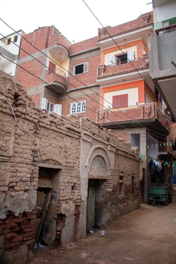 Traditional Mud-Brick Houses in Old Egyptian Villages