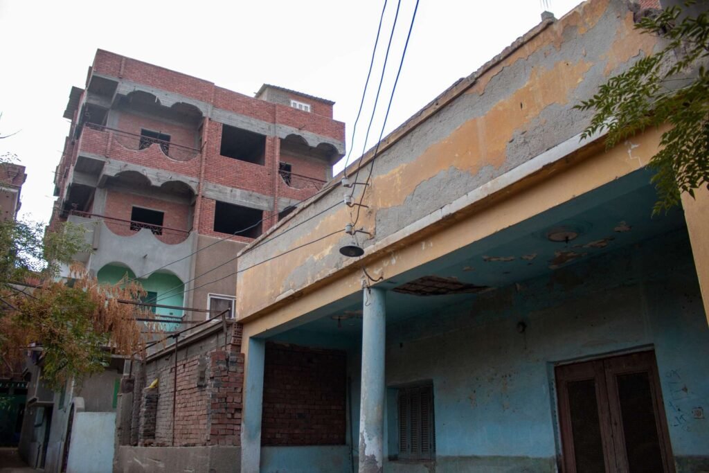 Contrast of Old and New Houses in Egypt