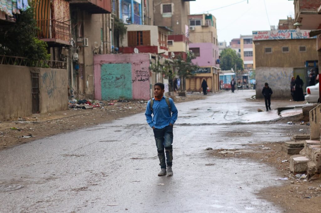 Schoolboy Walking to Class – Cairo, Egypt