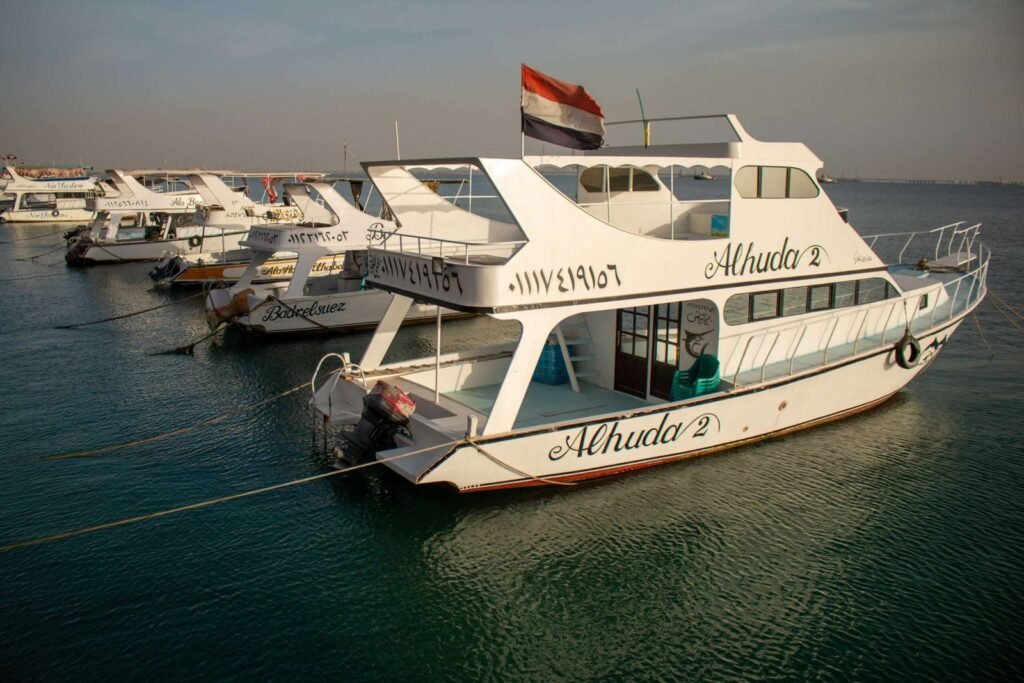 Boats Docked on Calm Waters – Egypt