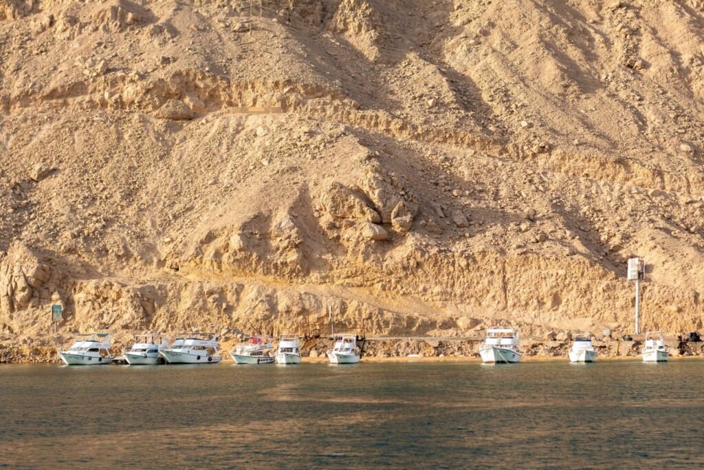 Boats Docked on Calm Waters – Egypt