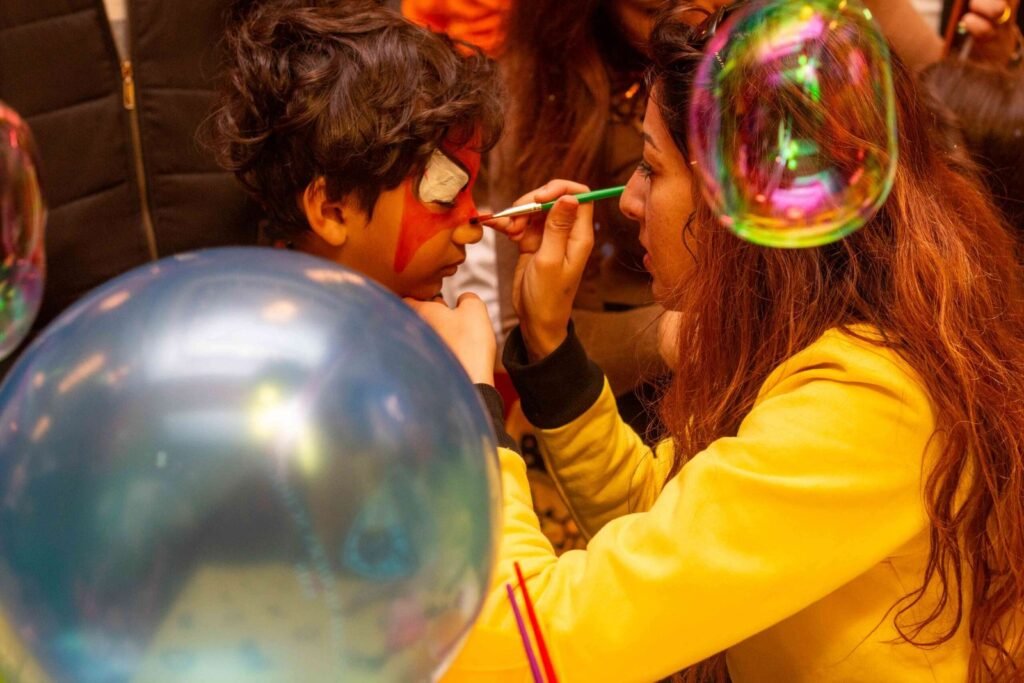 Happy Children with Face Paint at a Cairo Event – 2017