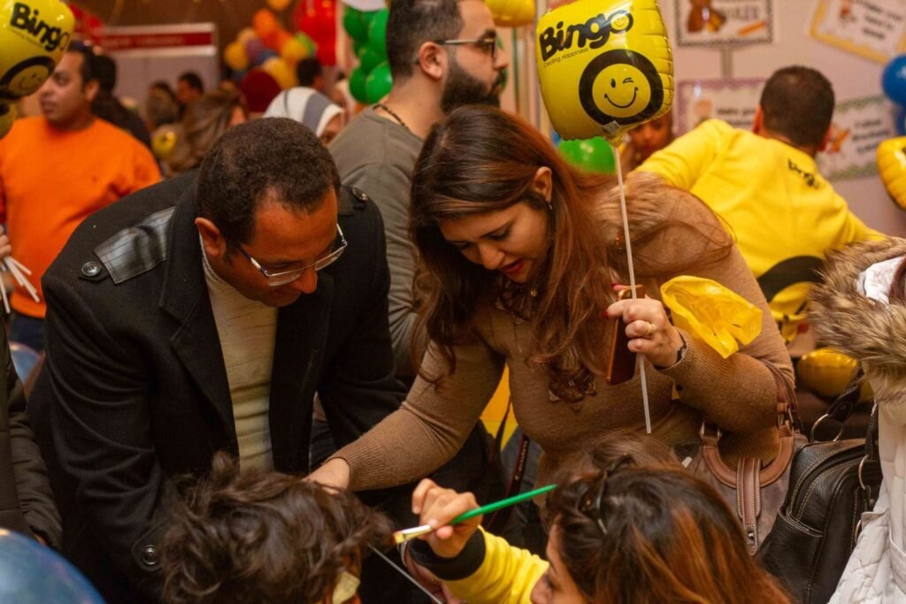 Happy Children with Face Paint at a Cairo Event – 2017