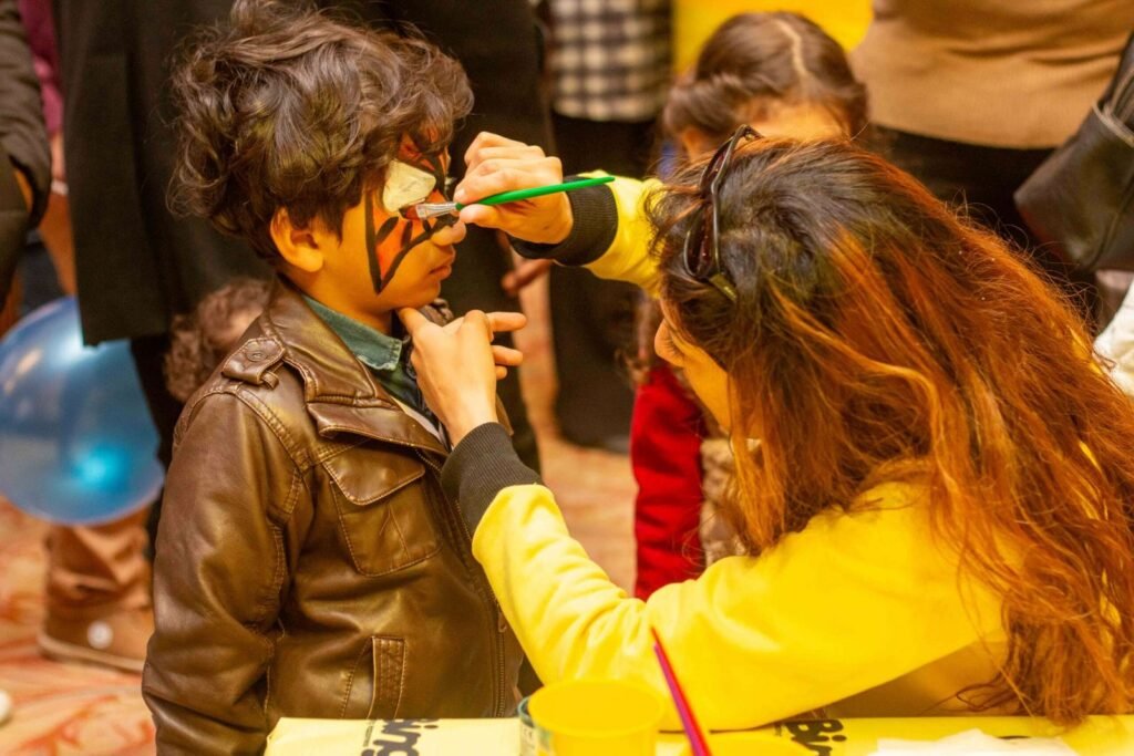 Happy Children with Face Paint at a Cairo Event – 2017
