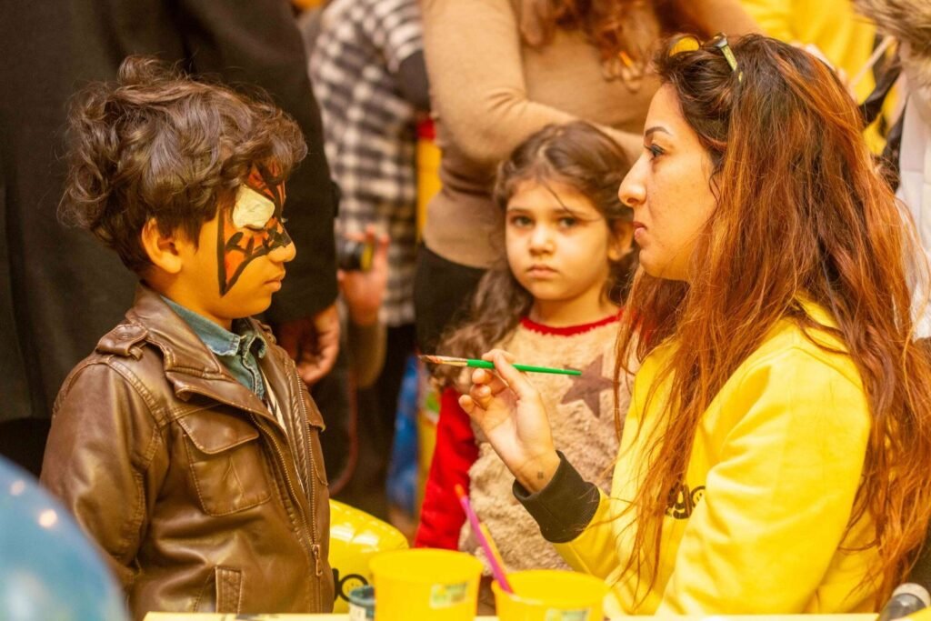 Happy Children with Face Paint at a Cairo Event – 2017